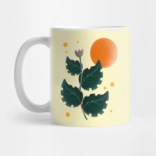 Boho plant illustration floral sun Mug